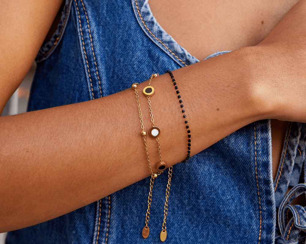 Maisie Black Bead Bracelet