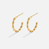 Maria Twisted Semi Hoop Earrings