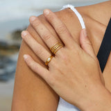 Marissa Layered Gold Leaf Ring