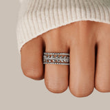 Marissa Layered Silver Leaf Ring