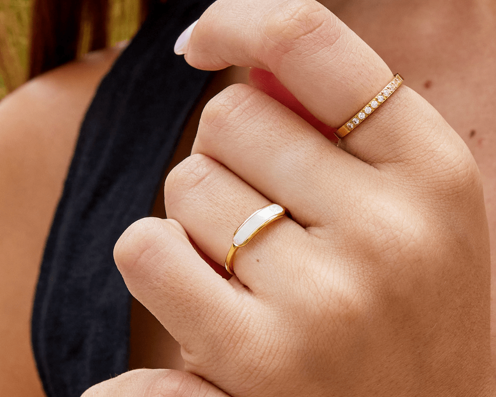 Maya Pearl White Ring