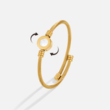 Melinda Gold Rotatable Bangle