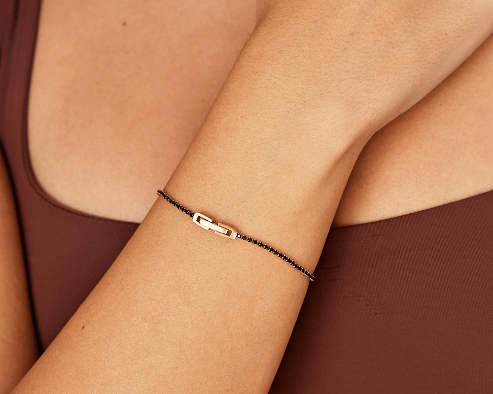 Midnight Black Crystal Bracelet