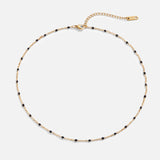 Mila Black Bead Necklace