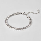 Milan Silver Beaded Chain Bracelet