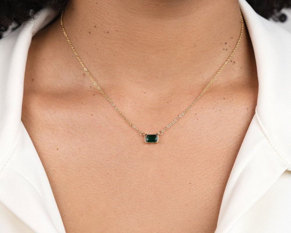 Monica Green Emerald Necklace