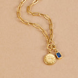 Mystic Blue Crystal Charm