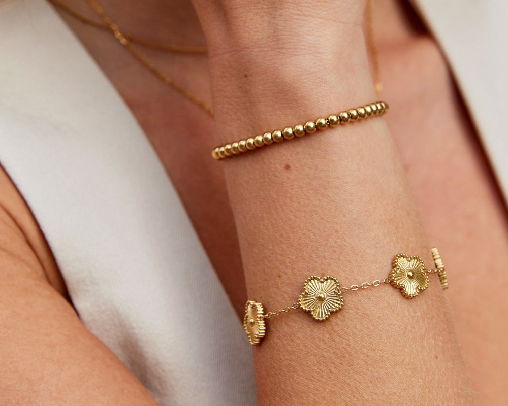 Niloya Beaded Gold Bracelet