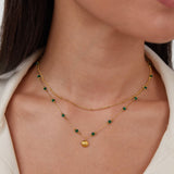 Niyah Bead Gold Chain Necklace