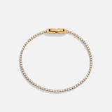 Niyah White Crystal Gold Bracelet