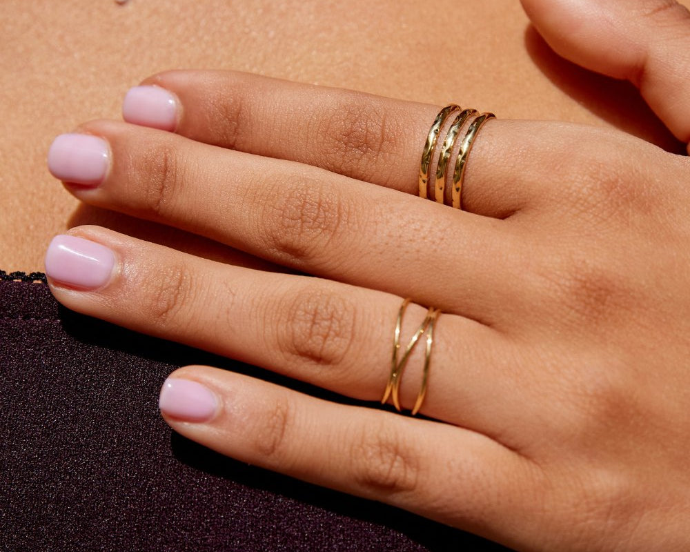 Ohio Layered Gold Ring