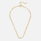 Paperclip Gold Necklace