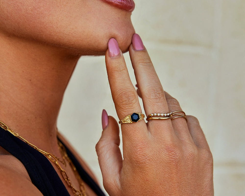 Phoenix Black Onyx Ring