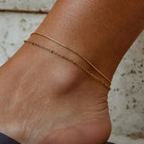 Pia Gold Layered Anklet