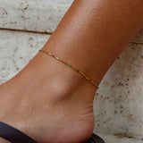 Rainbow Bead Anklet