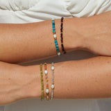 Red Garnet Bead Bracelet