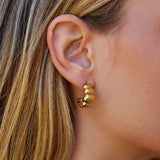 Rene Gold Puff Earrings