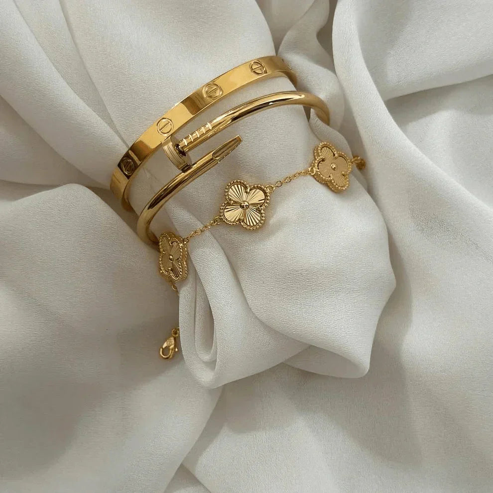 3-Piece Bracelet Set - Gold
