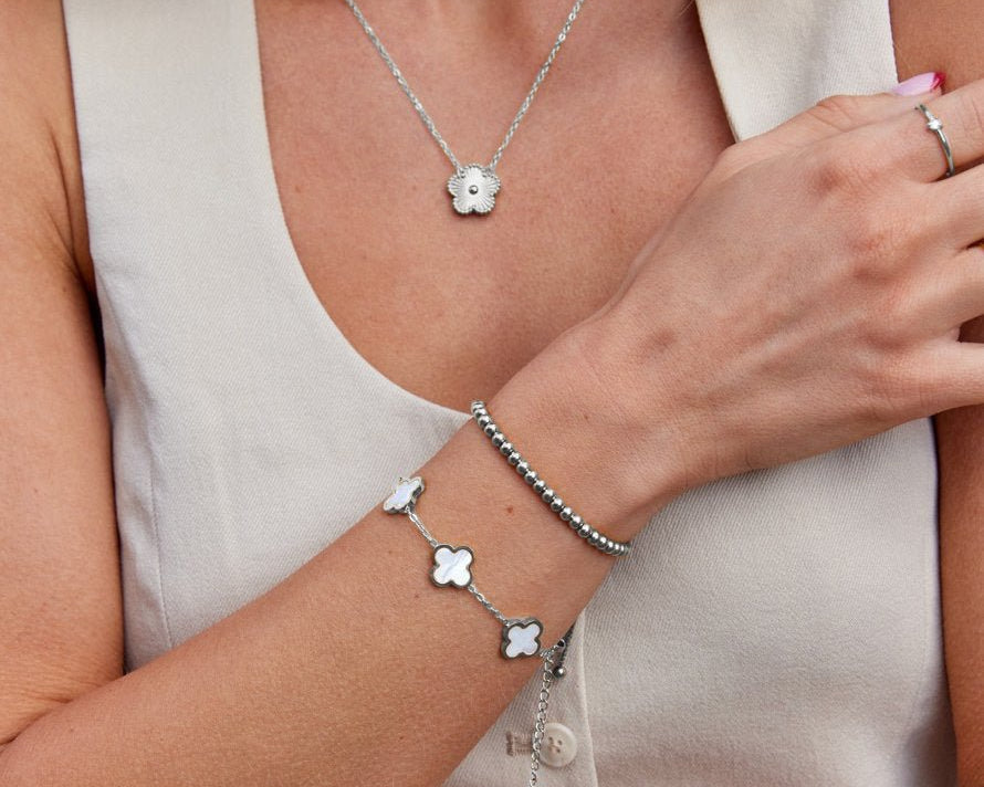 Silver Clover Bracelet