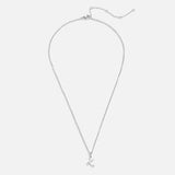 Silver Letter Heart Necklace