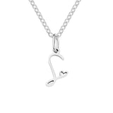 Silver Letter Heart Necklace