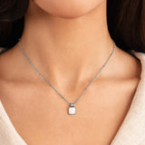 Silver Lucia White Shell Pendant Necklace
