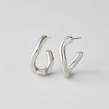 Silver Nevada Hoop Earrings