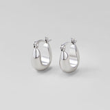 Silver Serenity Hoop Earrings