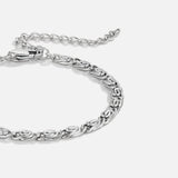 Silver Swirl Link Chain Bracelet