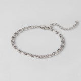 Silver Swirl Link Chain Bracelet