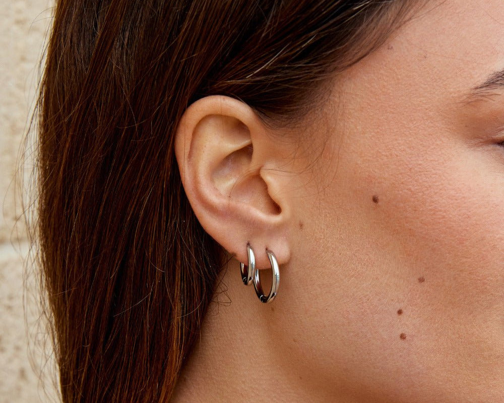 Silver Trio Mini Hoop Set