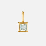 Square Pendant Birthstone Necklace