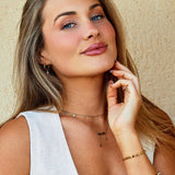 Tara Gold Square Droplet Necklace