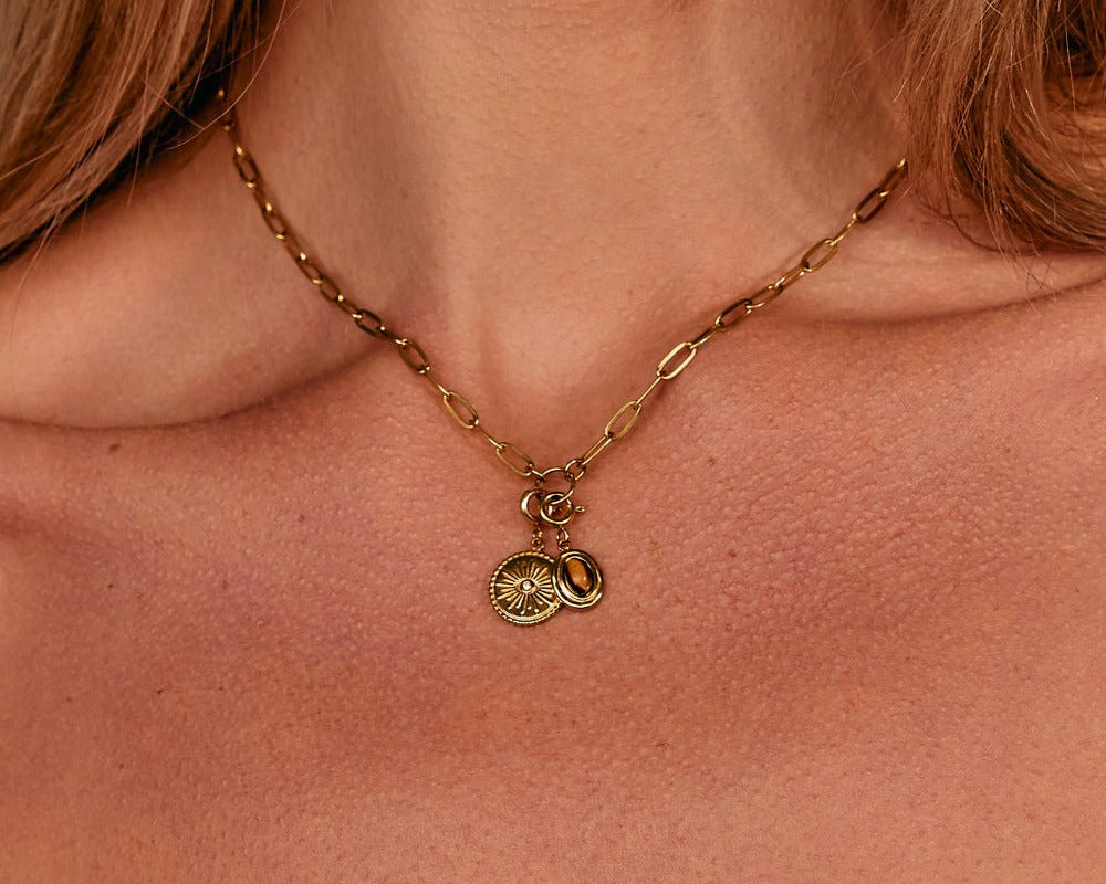 Tiger Eye Stone Charm