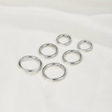 Triple Hoop Earrings Silver Set
