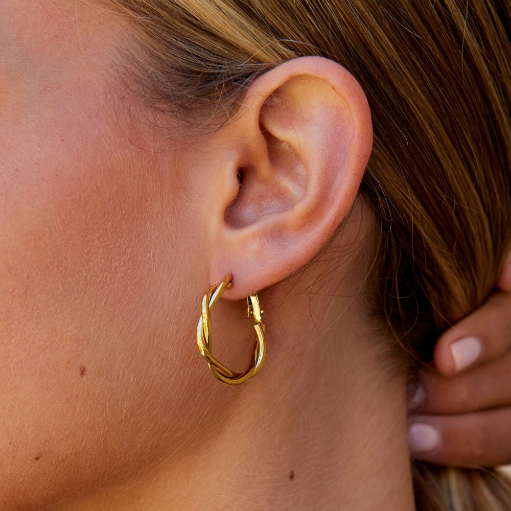 Twisted Celine Hoop Earrings