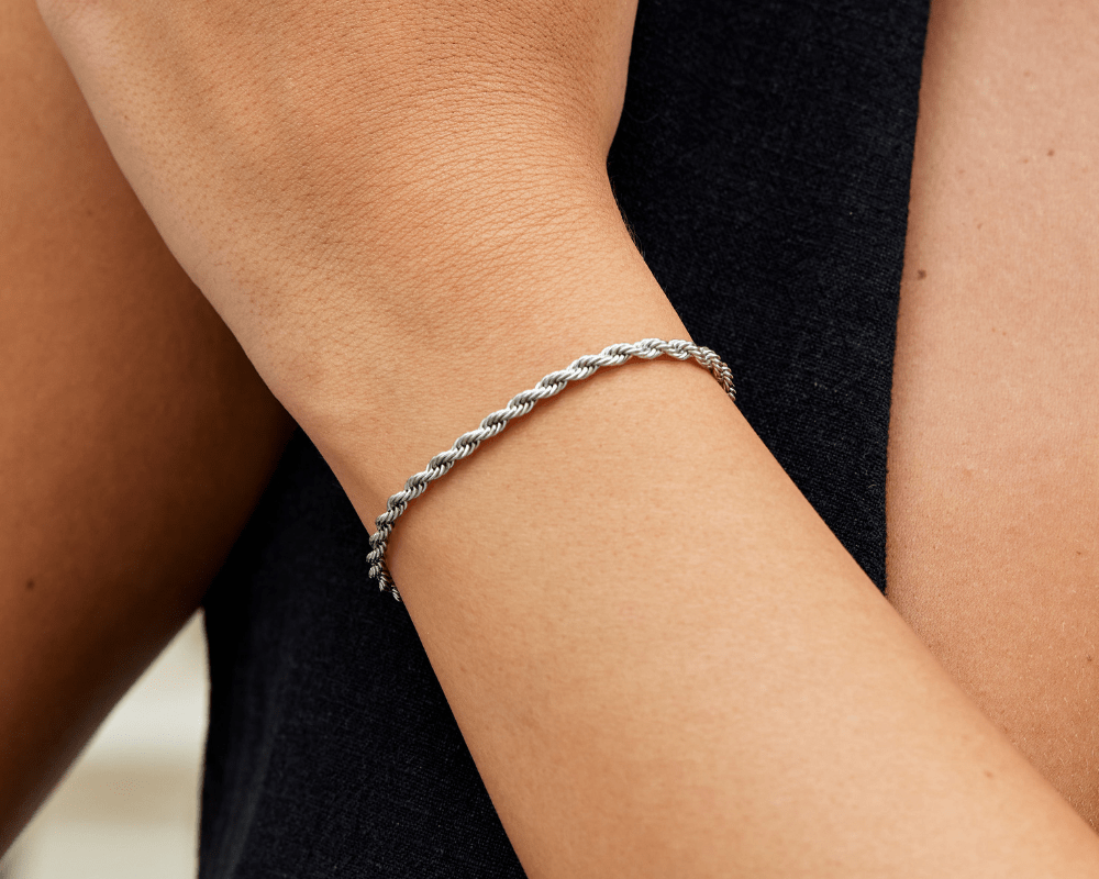 Twisted Chain Silver Bracelet