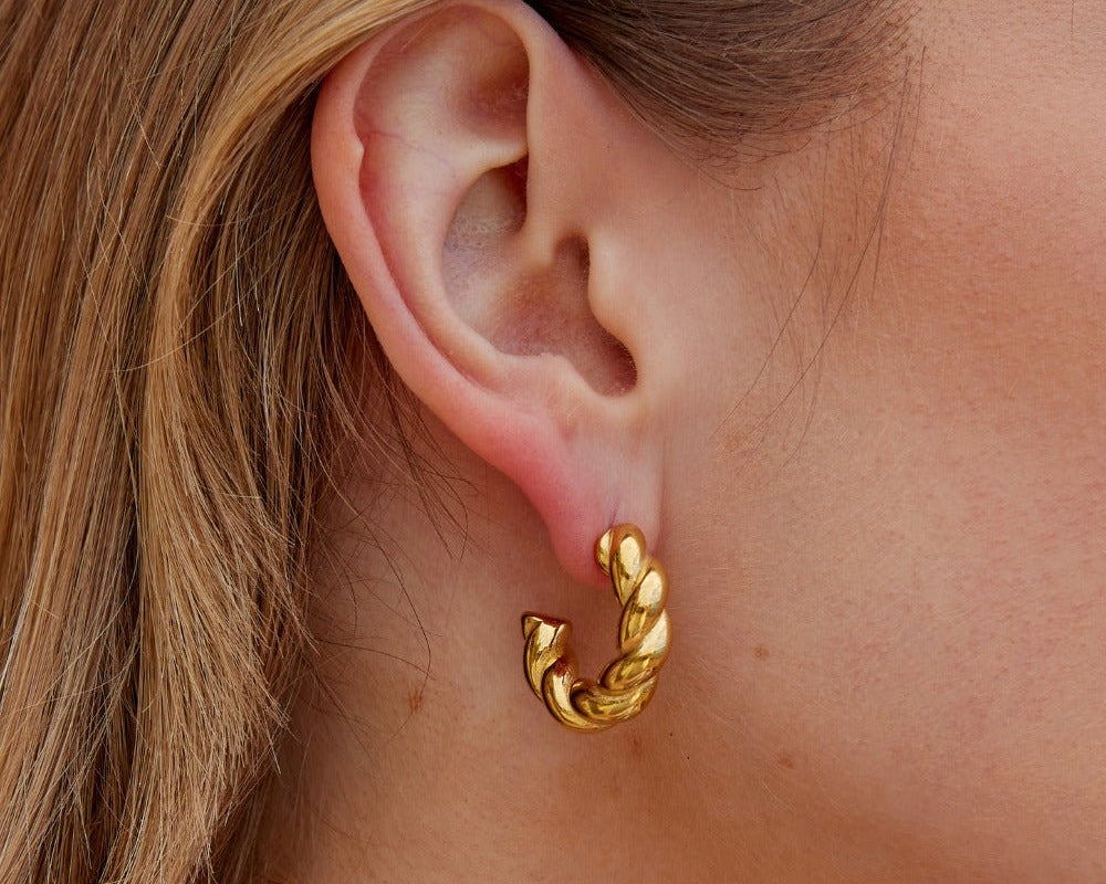 Twisted Felicity Hoop Earrings