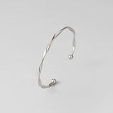 Twisted Imari Silver Bangle