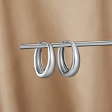 Valentina Silver Hoop Earrings