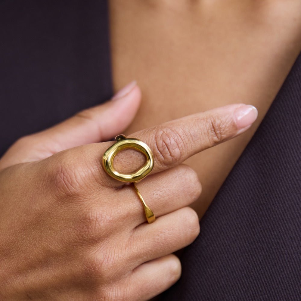 Vina Melted Gold Ring