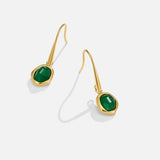 Vintage Emerald Drop Earrings