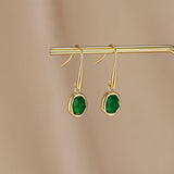 Vintage Emerald Drop Earrings
