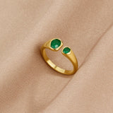 Vintage Green Emerald Wrap Ring