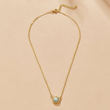 Vintage Round Amazonite Necklace