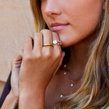 White Blossom Flower Ring