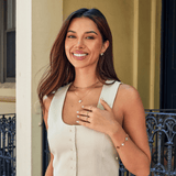 White Blossom Petal Necklace