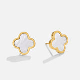White Clover Stud Earrings